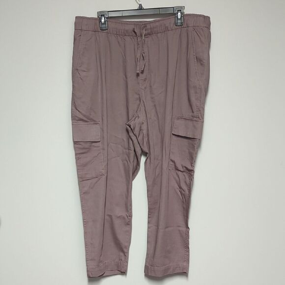 GAP Mauve Cargo Pants Relaxed Fit Lightweight - Picture 1 of 7